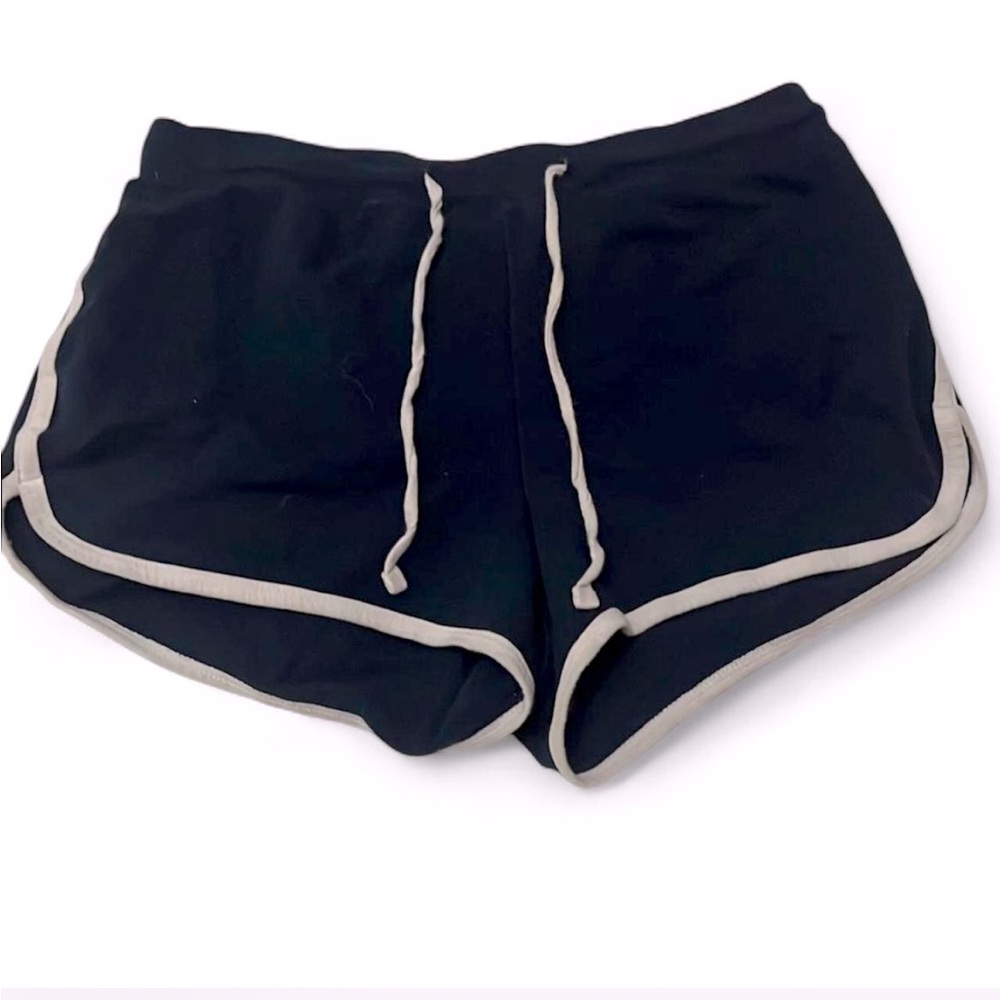 No Boundaries blue and White Athletic Shorts with Retro Design